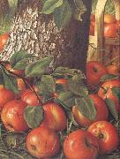 Prentice, Levi Wells Apples Beneath a Tree USA oil painting artist